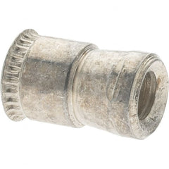 Value Collection - #6-32 UNC, Cadmium-Plated, Steel Knurled Rivet Nut Inserts - 0.03" to 0.09" Grip, 7/32" Drill Size, 0.24" Body Diam - Exact Tooling
