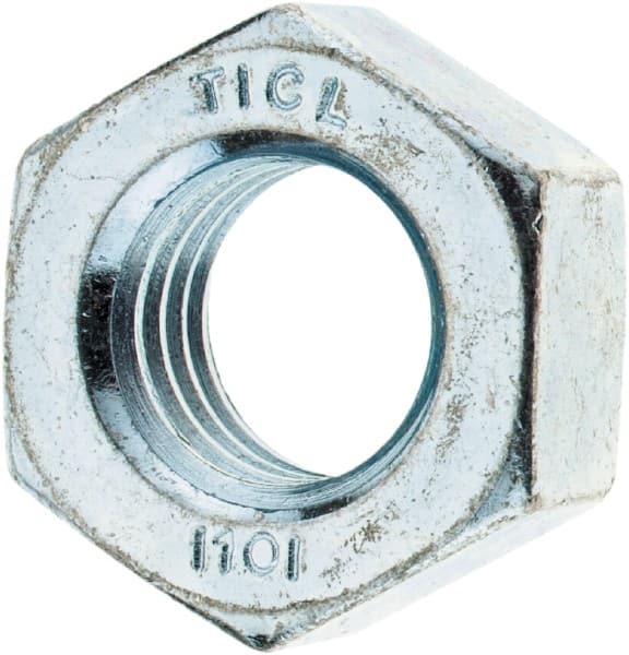 Value Collection - M14x2.00 Metric Coarse Steel Right Hand Hex Nut - 22mm Across Flats, 11mm High, Zinc-Plated Finish - Exact Tooling