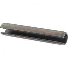 Value Collection - 8mm Diam x 45mm Long Slotted Spring Pin - Steel, Plain Finish - Exact Tooling