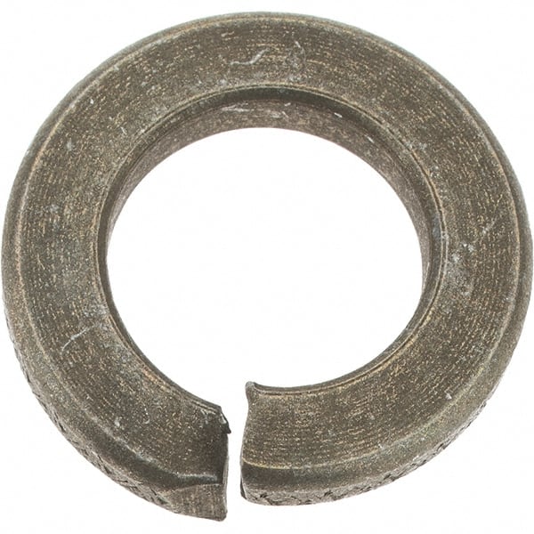 Value Collection - 9/16", 0.141" Thick Split Lock Washer - AISI 4037 Alloy Steel, Zinc Yellow Dichromate Finish, 0.564" Min ID, 0.574" Max ID, 0.965" Max OD - Exact Tooling