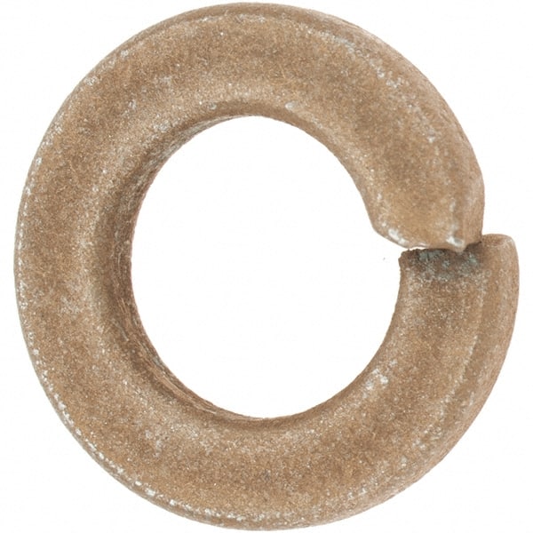 Value Collection - 3/8", 0.094" Thick Split Lock Washer - AISI 4037 Alloy Steel, Zinc Yellow Dichromate Finish, 0.377" Min ID, 0.385" Max ID, 0.68" Max OD - Exact Tooling