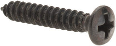 Value Collection - #8 Oval Head Phillips Sheet Metal Screw - Steel, 1" OAL, Grade 2 - Exact Tooling