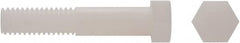 Electro Hardware - 1/2-13, 1-3/4" Long Hex Head Cap Screw - Partially Threaded, Grade 6/6 Nylon, Uncoated - Exact Tooling