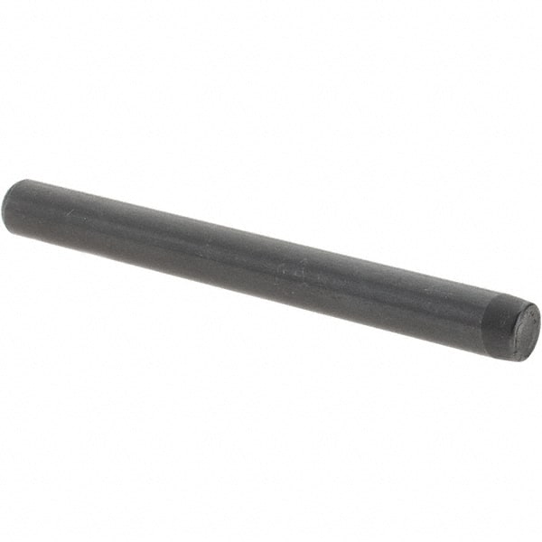 Value Collection - 1/4" Diam x 2-1/2" Pin Length Grade 8 Alloy Steel Standard Dowel Pin - Bright Finish, C 47-58 & C 60 (Surface) Hardness, 14,720 Lb (Double Shear), 7,360 Lb (Single Shear) Breaking Strength, 1 Beveled & 1 Rounded End - Exact Tooling