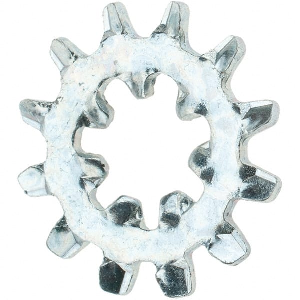 Value Collection - #10 Screw, Steel Internal Tooth Lock Washer - Zinc-Plated, Grade 2 - Exact Tooling