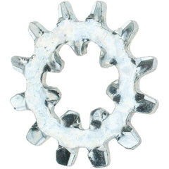 Value Collection - #10 Screw, Steel Internal Tooth Lock Washer - Zinc-Plated, Grade 2 - Exact Tooling