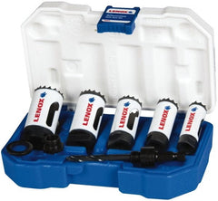 Lenox - 7 Piece, 3/4" to 1-1/4" Saw Diam, Automotive Hole Saw Kit - Bi-Metal, Includes 5 Hole Saws - Exact Tooling