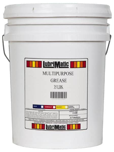 LubriMatic - 35 Lb Drum Lithium General Purpose Grease - Black, 350°F Max Temp, NLGIG 1-1/2, - Exact Tooling