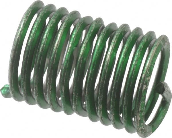 Heli-Coil - Single Insert, 1/2-13 UNC, 2D, Stainless Steel Screw Locking Insert - 11 Free Coils, 1 Inch Overall Length, with Tang, Bright Finish - Exact Tooling