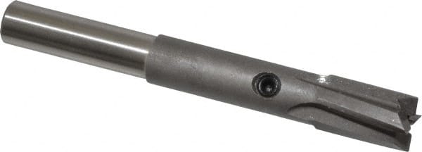 Made in USA - 5/16" Diam, 1/4" Shank, Diam, 4 Flutes, Straight Shank, Interchangeable Pilot Counterbore - Exact Tooling