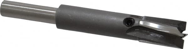 Made in USA - 13/32" Diam, 1/4" Shank, Diam, 4 Flutes, Straight Shank, Interchangeable Pilot Counterbore - Exact Tooling