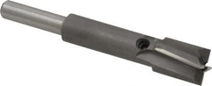 Made in USA - 15/32" Diam, 1/4" Shank, Diam, 4 Flutes, Straight Shank, Interchangeable Pilot Counterbore - Exact Tooling