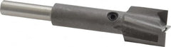 Made in USA - 19/32" Diam, 1/4" Shank, Diam, 4 Flutes, Straight Shank, Interchangeable Pilot Counterbore - Exact Tooling