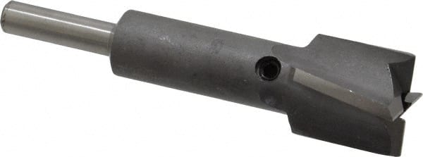 Made in USA - 3/4" Diam, 1/4" Shank, Diam, 4 Flutes, Straight Shank, Interchangeable Pilot Counterbore - Exact Tooling