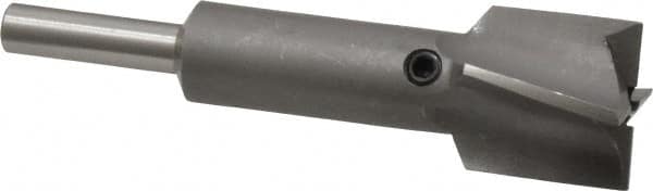 Made in USA - 13/16" Diam, 1/4" Shank, Diam, 4 Flutes, Straight Shank, Interchangeable Pilot Counterbore - Exact Tooling