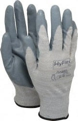 Ansell - Size XL (10) Nitrile Coated X-Static Yarn General Protection Work Gloves - For Static Control, Palm & Fingers Coated, Knit Wrist Cuff, Full Fingered, Gray, Paired - Exact Tooling