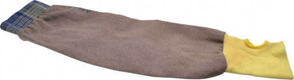 Ansell - Size Universal, Brown Kevlar Welding Sleeve - 22" Long Sleeve, Elastic Opening at Both Ends, Made with Thumb Hole - Exact Tooling