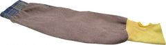 Ansell - Size Universal, Brown Kevlar Welding Sleeve - 22" Long Sleeve, Elastic Opening at Both Ends, Made with Thumb Hole - Exact Tooling
