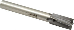 Made in USA - 5/8" Diam, 1/2" Shank, Diam, 4 Flutes, Straight Shank, Interchangeable Pilot Counterbore - Exact Tooling