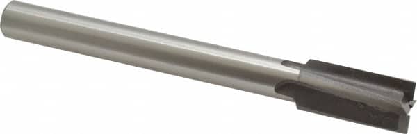 Made in USA - 21/32" Diam, 1/2" Shank, Diam, 4 Flutes, Straight Shank, Interchangeable Pilot Counterbore - Exact Tooling
