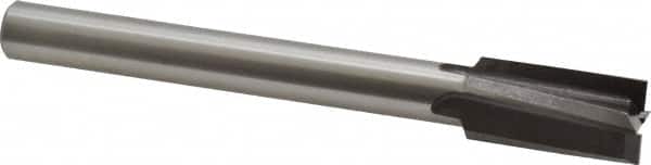 Made in USA - 11/16" Diam, 1/2" Shank, Diam, 4 Flutes, Straight Shank, Interchangeable Pilot Counterbore - Exact Tooling