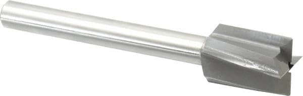 Made in USA - 1" Diam, 1/2" Shank, Diam, 4 Flutes, Straight Shank, Interchangeable Pilot Counterbore - Exact Tooling