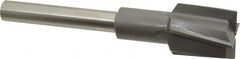Made in USA - 1-3/16" Diam, 1/2" Shank, Diam, 4 Flutes, Straight Shank, Interchangeable Pilot Counterbore - Exact Tooling