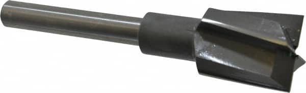 Made in USA - 1-5/16" Diam, 1/2" Shank, Diam, 4 Flutes, Straight Shank, Interchangeable Pilot Counterbore - Exact Tooling
