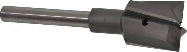 Made in USA - 1-1/2" Diam, 1/2" Shank, Diam, 4 Flutes, Straight Shank, Interchangeable Pilot Counterbore - Exact Tooling