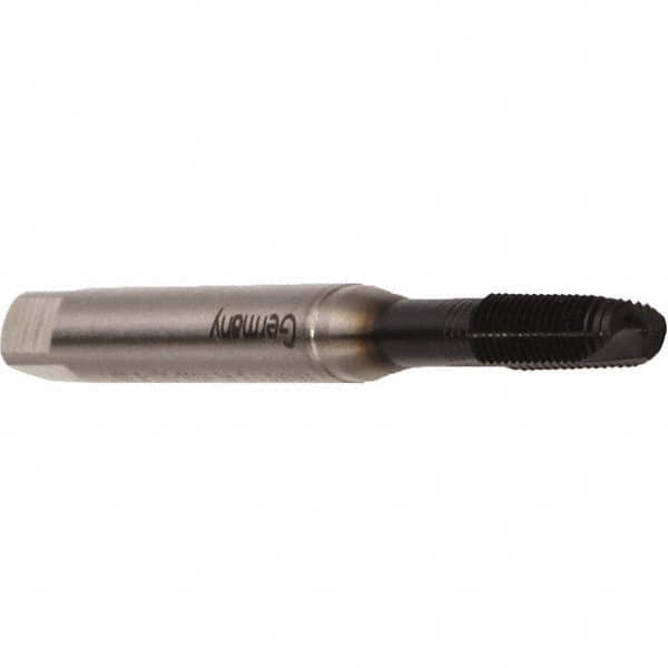 Emuge - M3x0.50 Metric Coarse, 2 Flute, GLT-8 Finish, Cobalt Spiral Point Tap - Modified Bottoming Chamfer, Right Hand Thread, 56mm OAL, 11mm Thread Length, 3.5mm Shank Diam, 6H Class of Fit, Series Rekord B - Exact Tooling