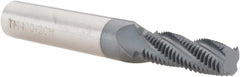 Scientific Cutting Tools - 1/2-20 UNF, 0.4" Cutting Diam, 4 Flute, Solid Carbide Helical Flute Thread Mill - Internal/External Thread, 1.12" LOC, 3-1/2" OAL, 1/2" Shank Diam - Exact Tooling
