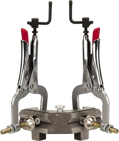 Strong Hand Tools - Fixed Angle, 2 Axes, 7-1/2" Long, 1-1/4" Max Capacity, Angle & Corner Clamp - 90° Clamping Angle, 2" Throat Depth - Exact Tooling