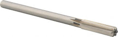 Union Butterfield - 1/2" High Speed Steel 6 Flute Chucking Reamer - Straight Flute, 0.4355" Straight Shank, 2" Flute Length, 8" OAL - Exact Tooling