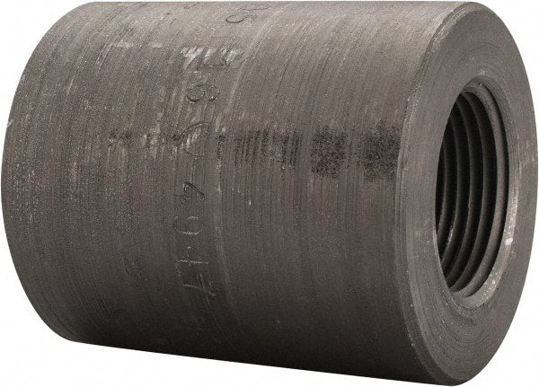Made in USA - Size 1-1/4 x 1", Class 3,000, Forged Carbon Steel Black Pipe Reducing Coupling - 3,000 psi, Threaded End Connection - Exact Tooling