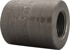 Made in USA - Size 1-1/4 x 1", Class 3,000, Forged Carbon Steel Black Pipe Reducing Coupling - 3,000 psi, Threaded End Connection - Exact Tooling