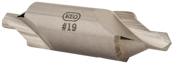Keo - #19 Bell Cut 60° Incl Angle High Speed Steel Combo Drill & Countersink - Exact Tooling