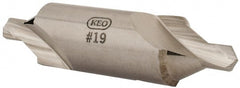 Keo - #19 Bell Cut 60° Incl Angle High Speed Steel Combo Drill & Countersink - Exact Tooling