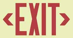 NMC - Exit, Metal Exit Sign - 13" Wide x 7-1/2" High, Glow-in-the-Dark - Exact Tooling