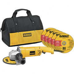 DeWALT - 7" Wheel Diam, 8,000 RPM, Corded Angle & Disc Grinder - 5/8-11 Spindle, 120 Volts, 13 Amps - Exact Tooling