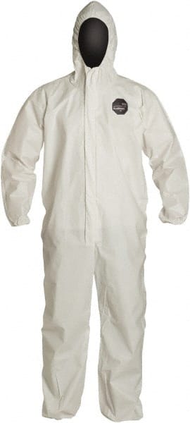 Dupont - Pack of (25), Size 4XL, Film Laminate General Purpose Coveralls - Exact Tooling
