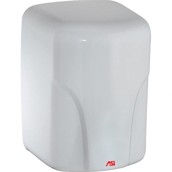 ASI-American Specialties, Inc. - 1600 Watt White Finish Electric Hand Dryer - 110/120 Volts, 14.6 Amps, 8-1/16" Wide x 11-19/64" High x 7-5/64" Deep - Exact Tooling