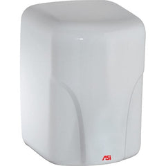 ASI-American Specialties, Inc. - 1600 Watt White Finish Electric Hand Dryer - 220-240 Volts, 7.3 Amps, 8-1/16" Wide x 11-19/64" High x 7-5/64" Deep - Exact Tooling
