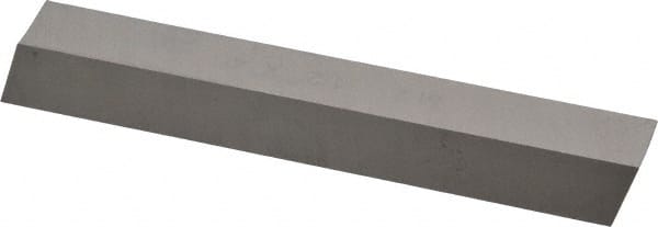 Cleveland - M2 High Speed Steel Square Tool Bit Blank - 1/2" Wide x 1/2" High x 4" OAL, 2 Beveled Ends, 10° Bevel Angle, Ground - Exact Tooling