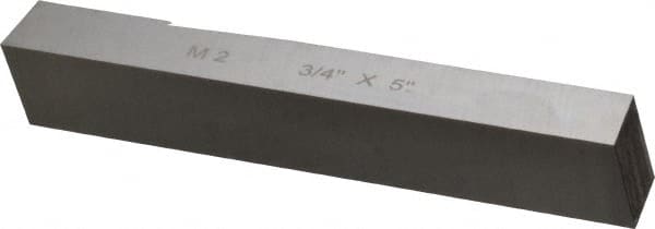 Cleveland - M2 High Speed Steel Square Tool Bit Blank - 3/4" Wide x 3/4" High x 5" OAL, 2 Beveled Ends, 10° Bevel Angle, Ground - Exact Tooling