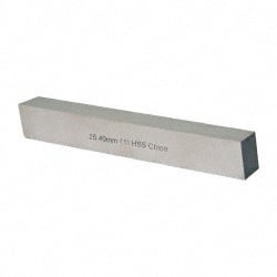 Cleveland - M2 High Speed Steel Square Tool Bit Blank - 1" Wide x 1" High x 7" OAL, 2 Beveled Ends, 10° Bevel Angle, Ground - Exact Tooling