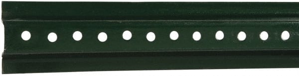 NMC - 8' High, Traffic Sign Post - Steel, 3/8" Hole Diam, Green - Exact Tooling