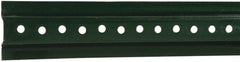 NMC - 8' High, Traffic Sign Post - Steel, 3/8" Hole Diam, Green - Exact Tooling