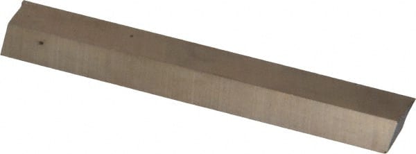Cleveland - M42 Cobalt Square Tool Bit Blank - 1/4" Wide x 1/4" High x 2-1/2" OAL, 2 Beveled Ends, 10° Bevel Angle, Ground - Exact Tooling