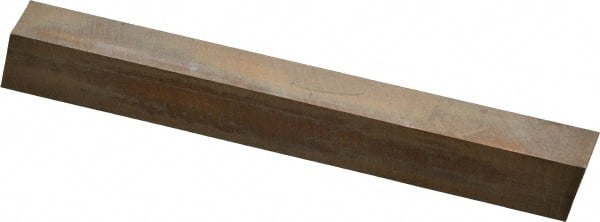 Cleveland - M2 High Speed Steel Rectangular Tool Bit Blank - 3/8" Wide x 1/2" High x 4" OAL, 2 Beveled Ends, 10° Bevel Angle, Ground - Exact Tooling