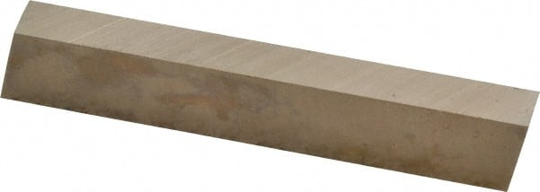 Cleveland - M42 Cobalt Rectangular Tool Bit Blank - 5/16" Wide x 1/2" High x 3" OAL, 2 Beveled Ends, 10° Bevel Angle, Ground - Exact Tooling